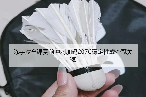 陈芋汐全锦赛前冲刺加码207C稳定性成夺冠关键（QWH）
